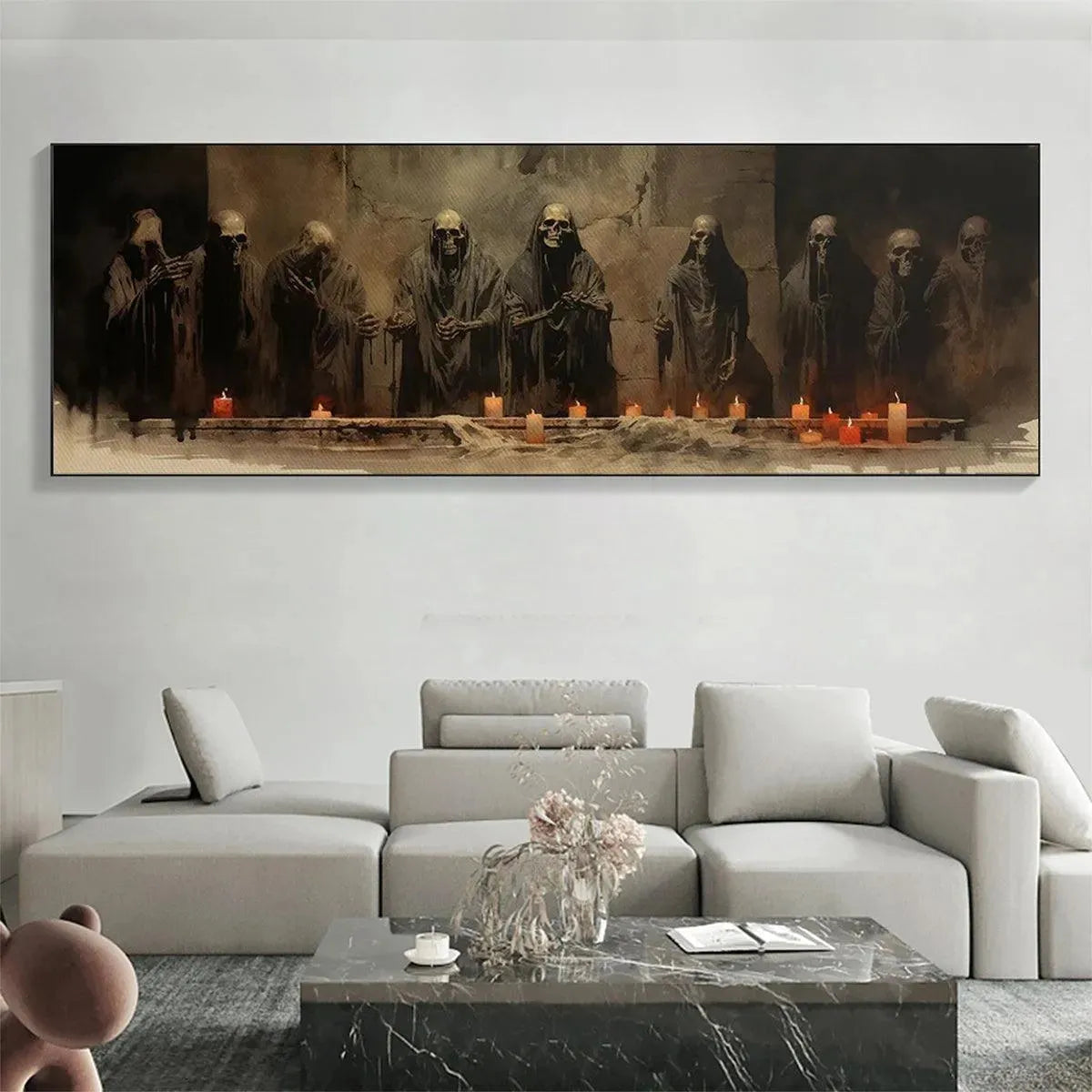 THE LAST SUPPER: Dark Art, Gothic Decor, Panoramic Wall Art - Image 4