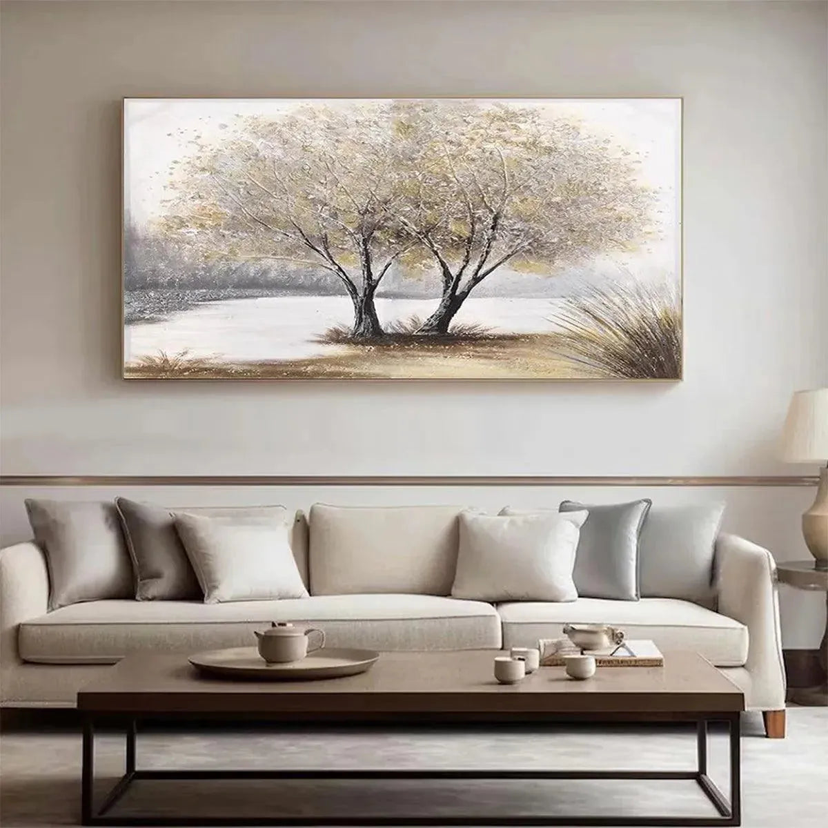 TWILIGHT TREES: Serene Landscape Painting of Trees by the Water - Image 10