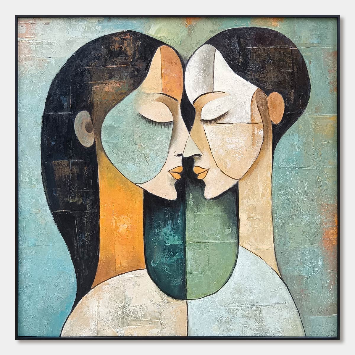 Ready to Ship | Unity in Contrast | 28''x28'' | 70x70cm | Black Frame - Image 3