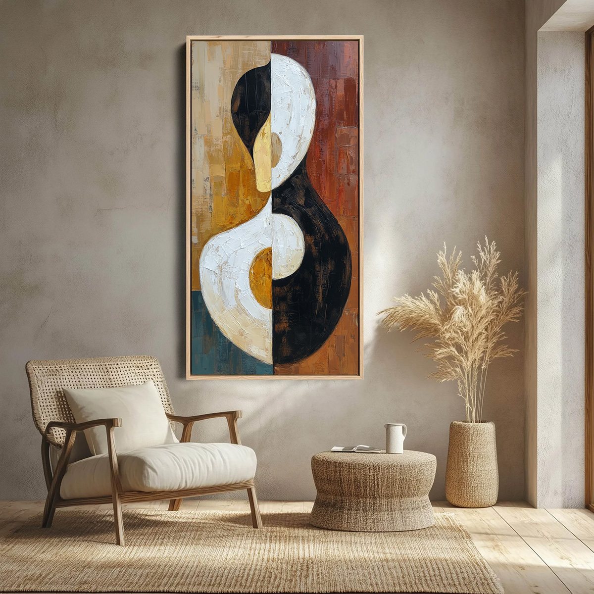 UNITY: Large Textured Abstract Figurative Wall Art - Image 2