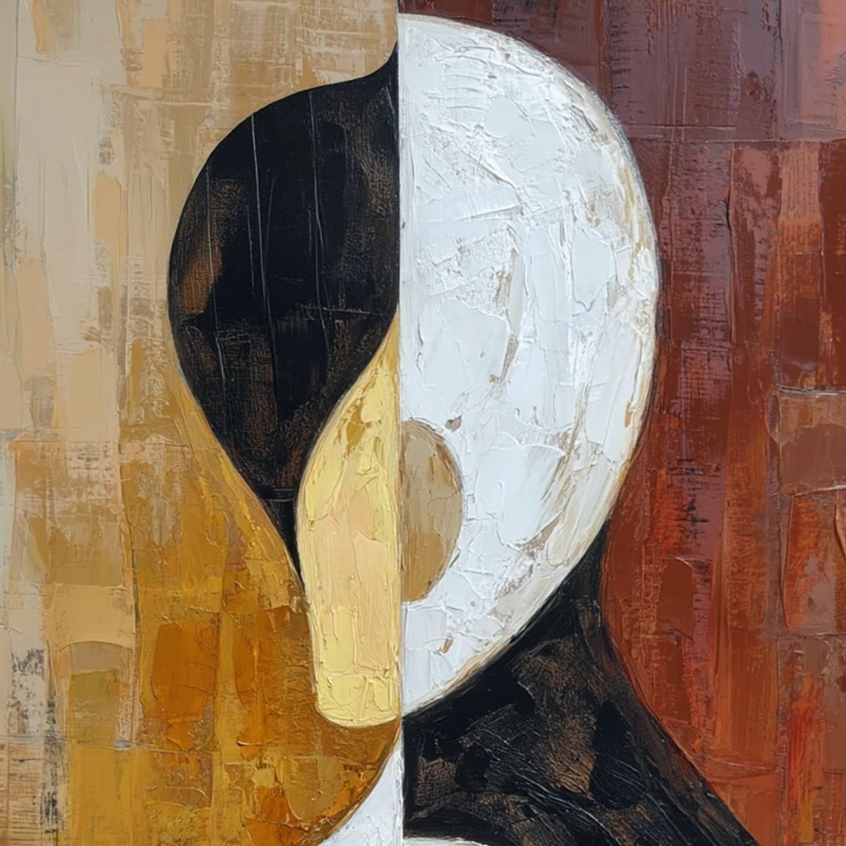 UNITY: Large Textured Abstract Figurative Wall Art - Image 3