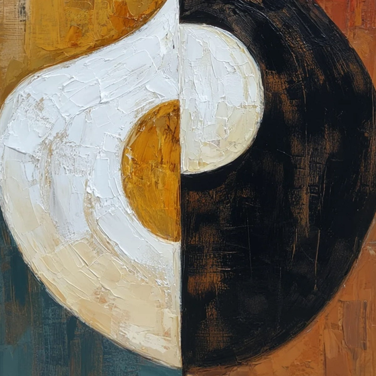 UNITY: Large Textured Abstract Figurative Wall Art - Image 5