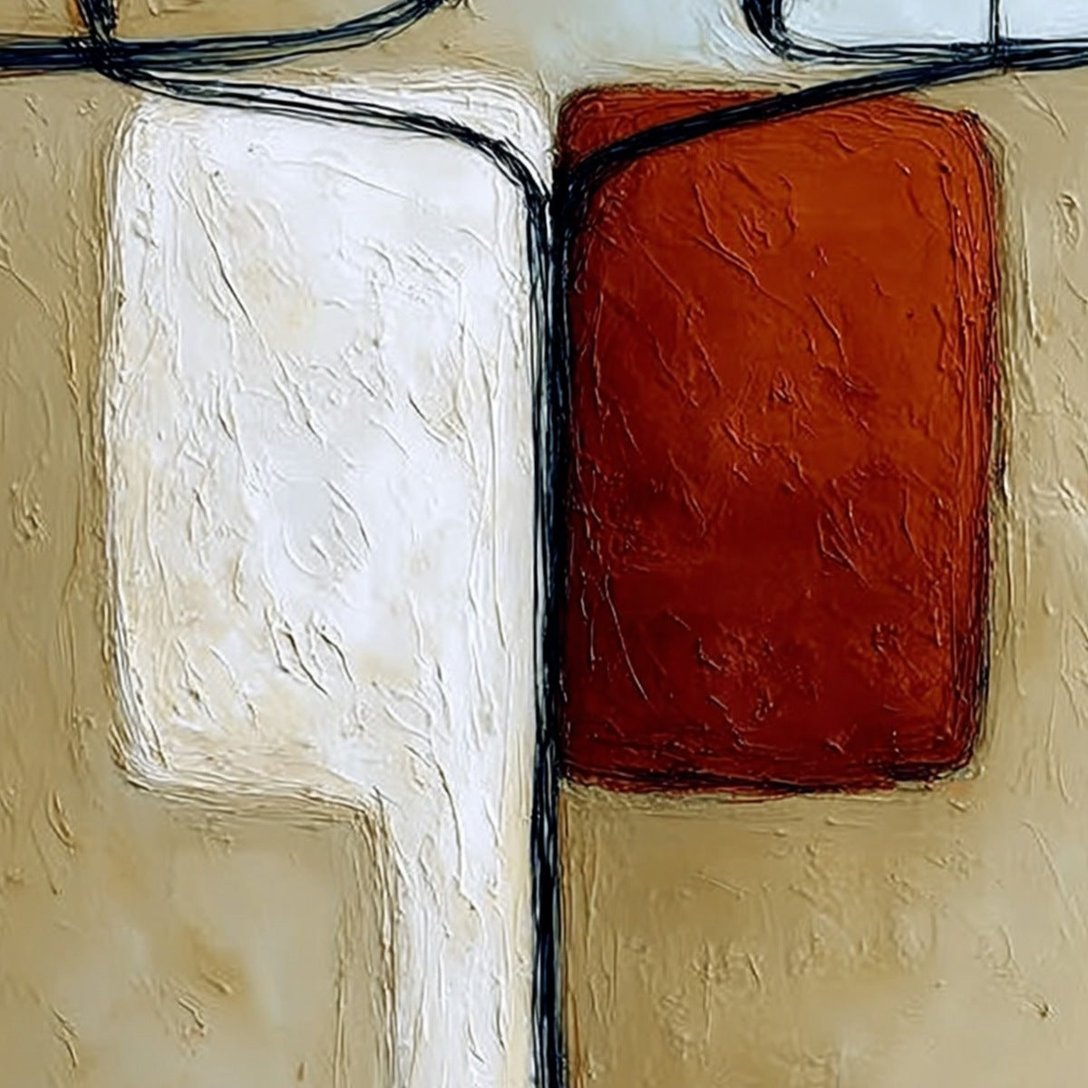 UNITY: Textured Abstract Figurative Painting of Human Connection - Image 5