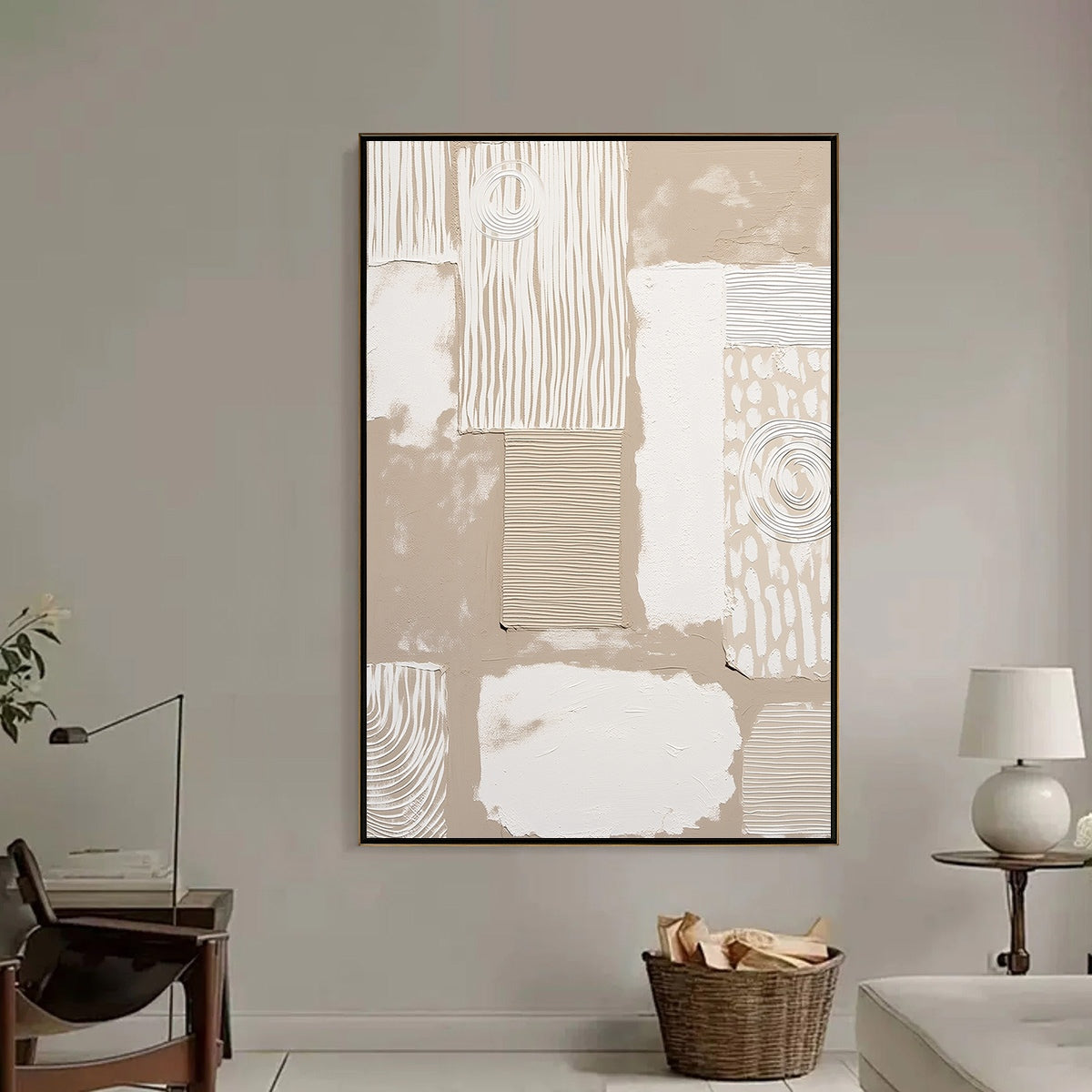 URBAN ARTIFACTS: Large Textured Minimalist Abstract Painting - Image 6