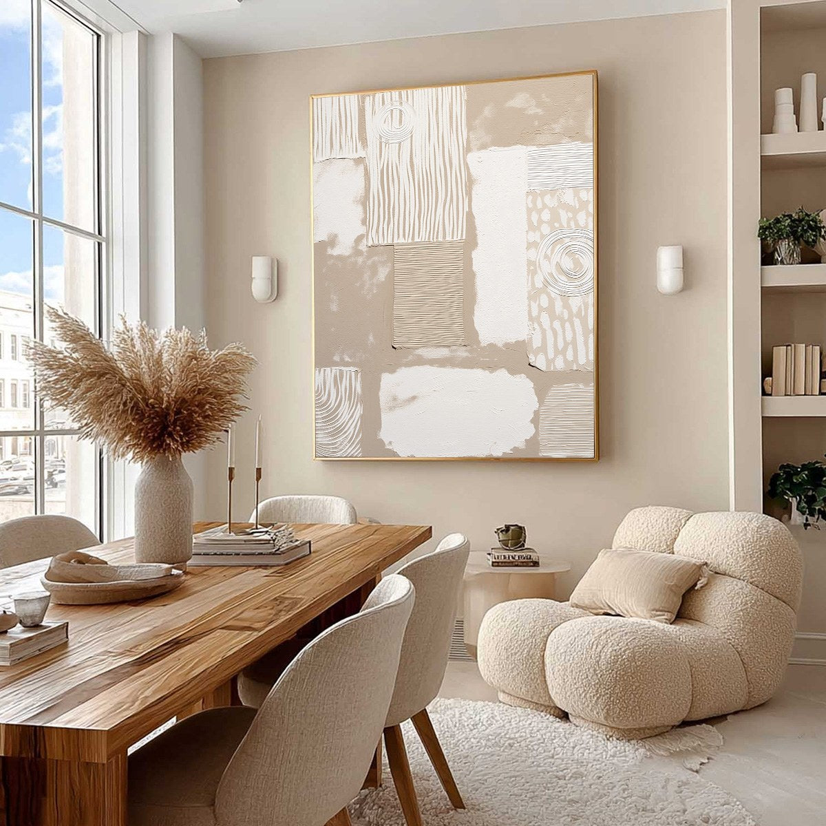 URBAN ARTIFACTS: Large Textured Minimalist Abstract Painting - Image 7
