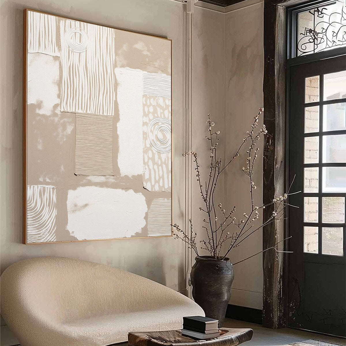 URBAN ARTIFACTS: Large Textured Minimalist Abstract Painting - Image 8
