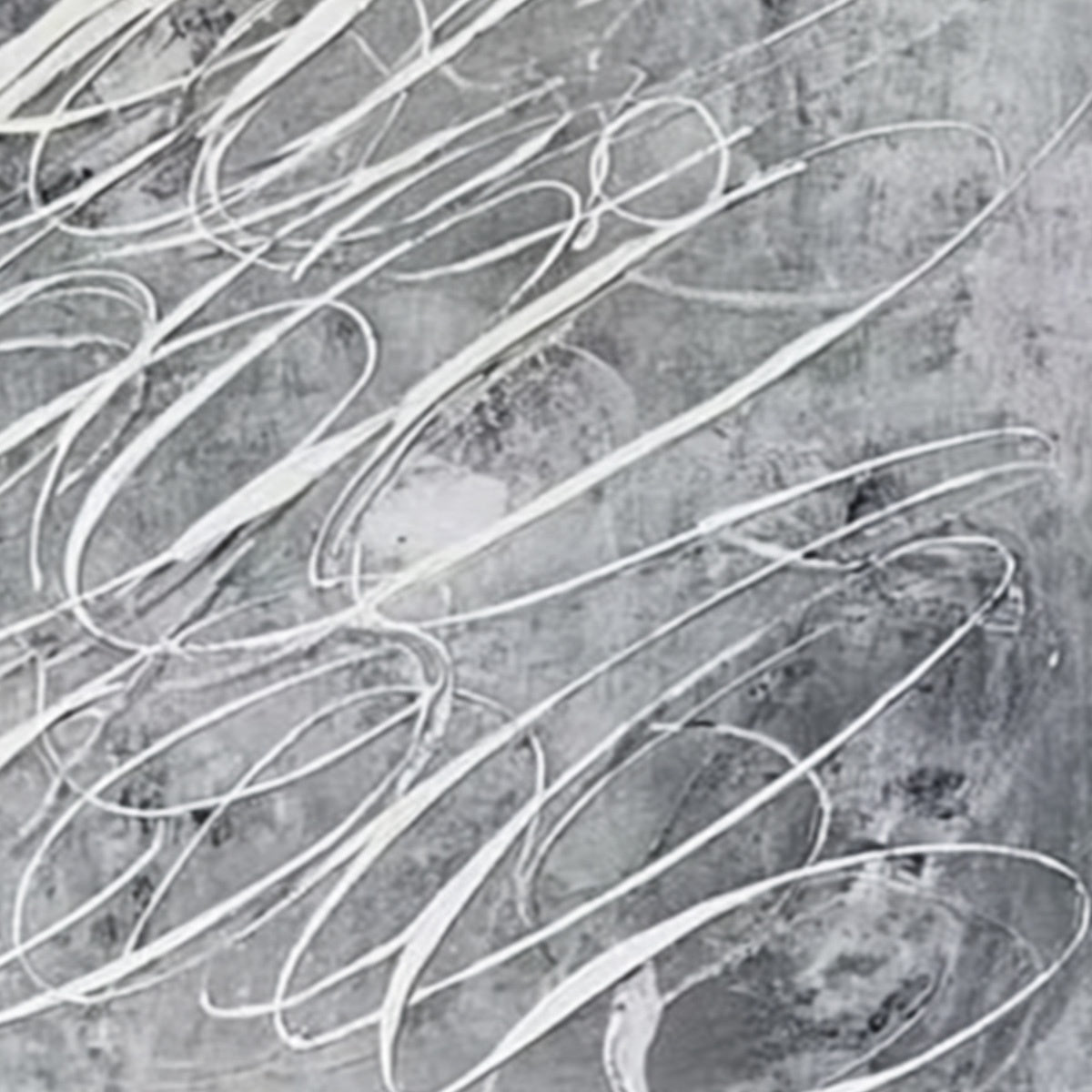 URBAN CALLIGRAPHY: Textured Monochrome Abstract Calligraphy Painting - Image 3
