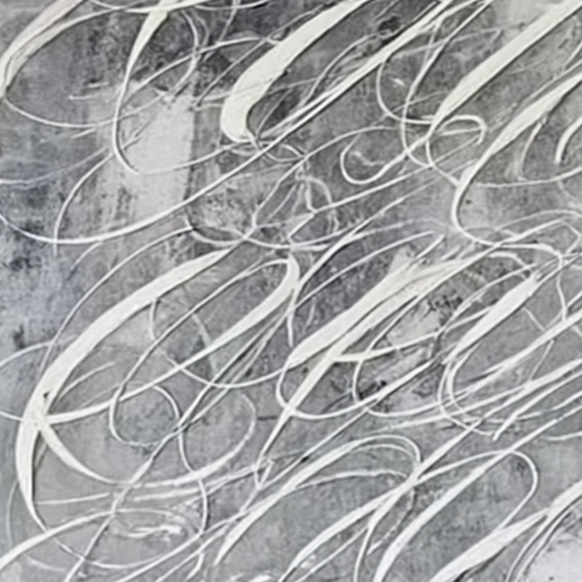 URBAN CALLIGRAPHY: Textured Monochrome Abstract Calligraphy Painting - Image 5