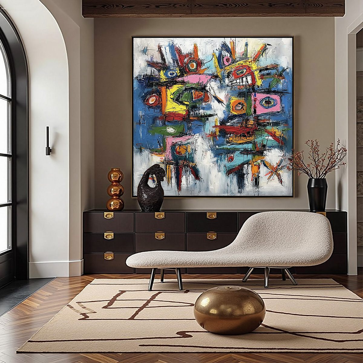 URBAN CARNIVAL: Bold Colorful Textured Abstract Wall Art for Modern Spaces - Image 2