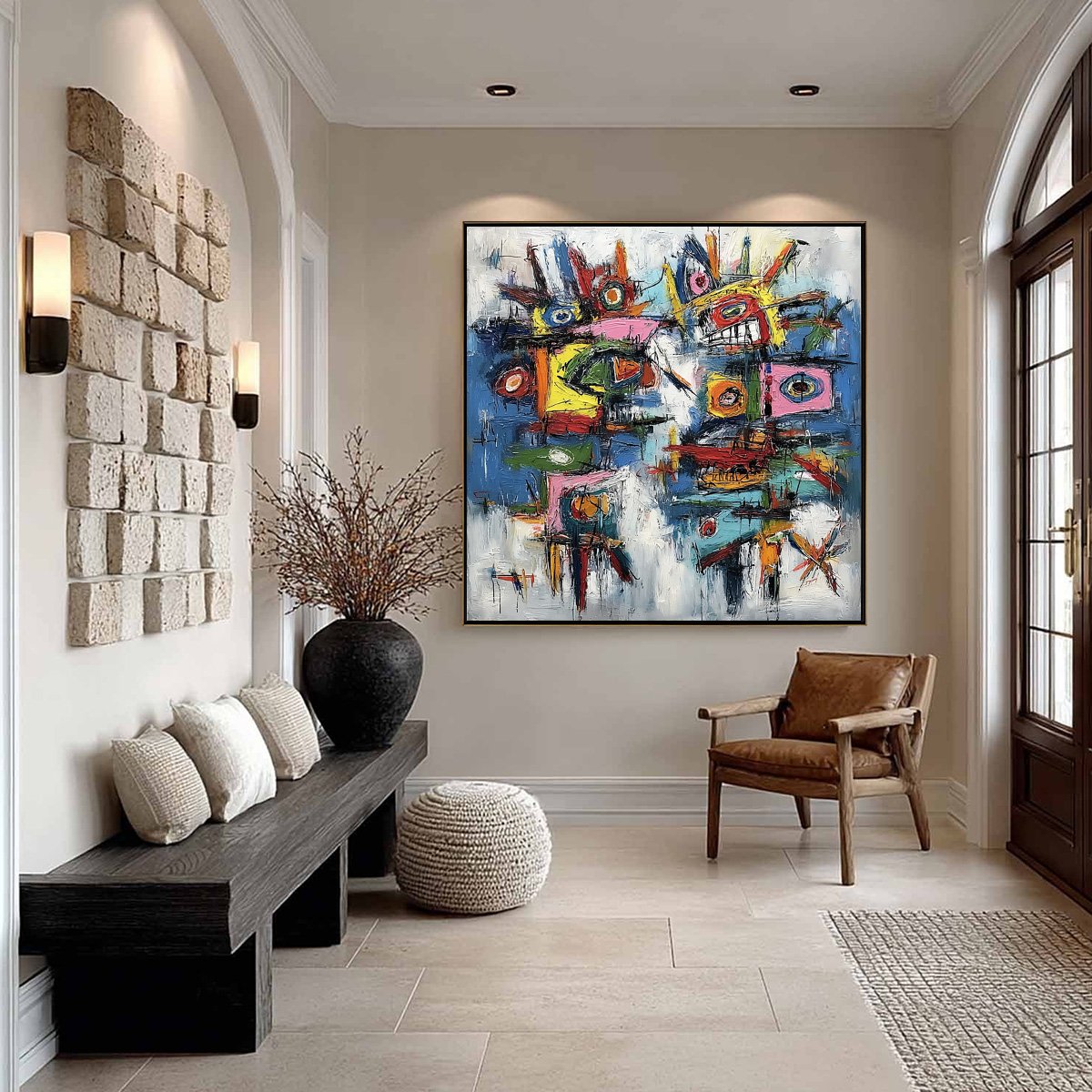URBAN CARNIVAL: Bold Colorful Textured Abstract Wall Art for Modern Spaces - Image 6