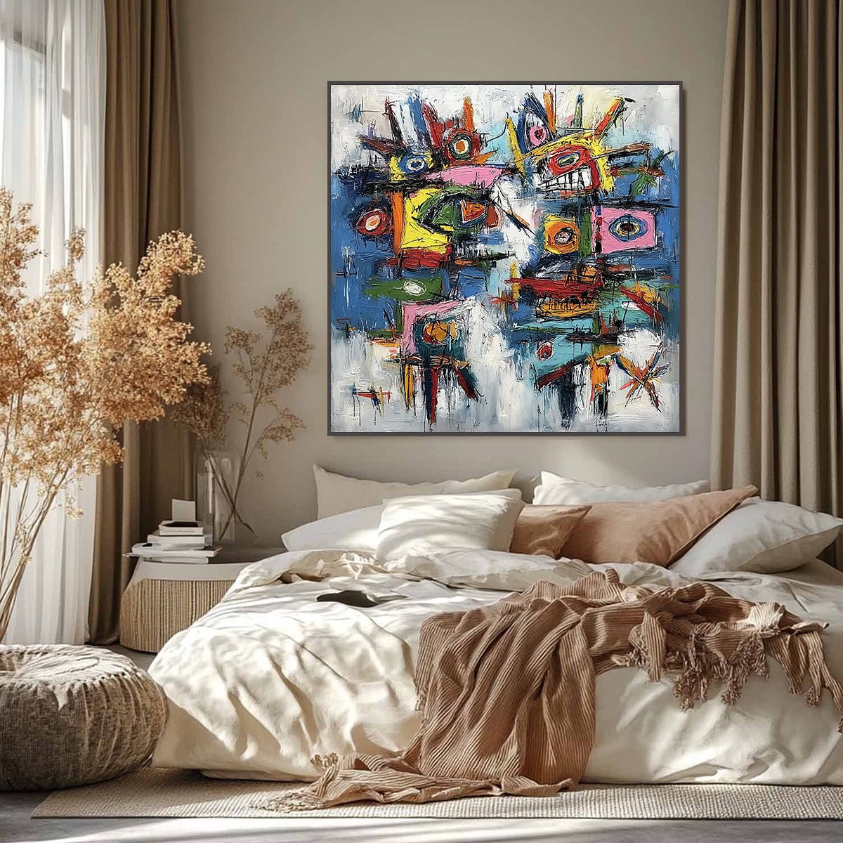 URBAN CARNIVAL: Bold Colorful Textured Abstract Wall Art for Modern Spaces - Image 4