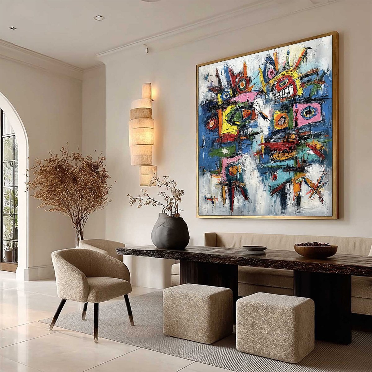 URBAN CARNIVAL: Bold Colorful Textured Abstract Wall Art for Modern Spaces - Image 8