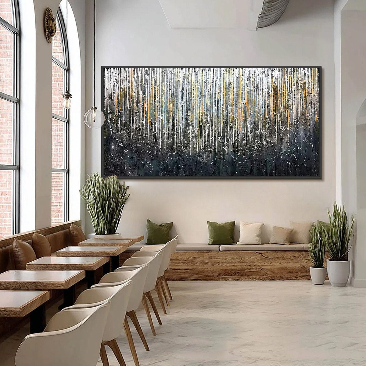 URBAN CASCADE: Large Textured Abstract Palette Knife Painting - Image 6