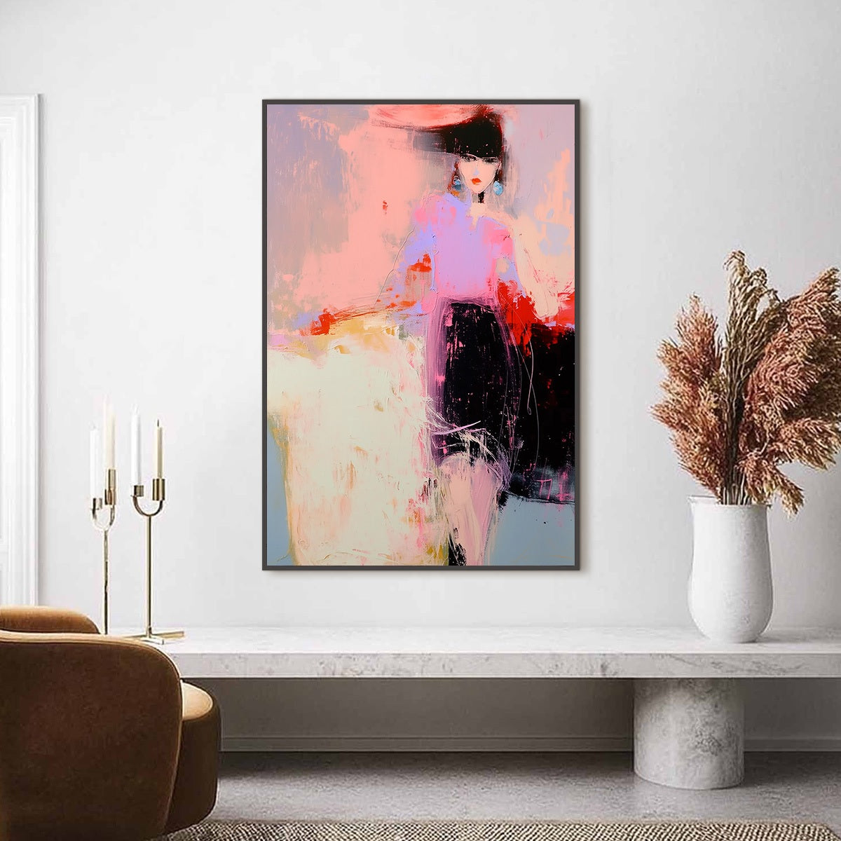 URBAN ENIGMA: Modern Abstract Figurative Portrait Painting - Image 2
