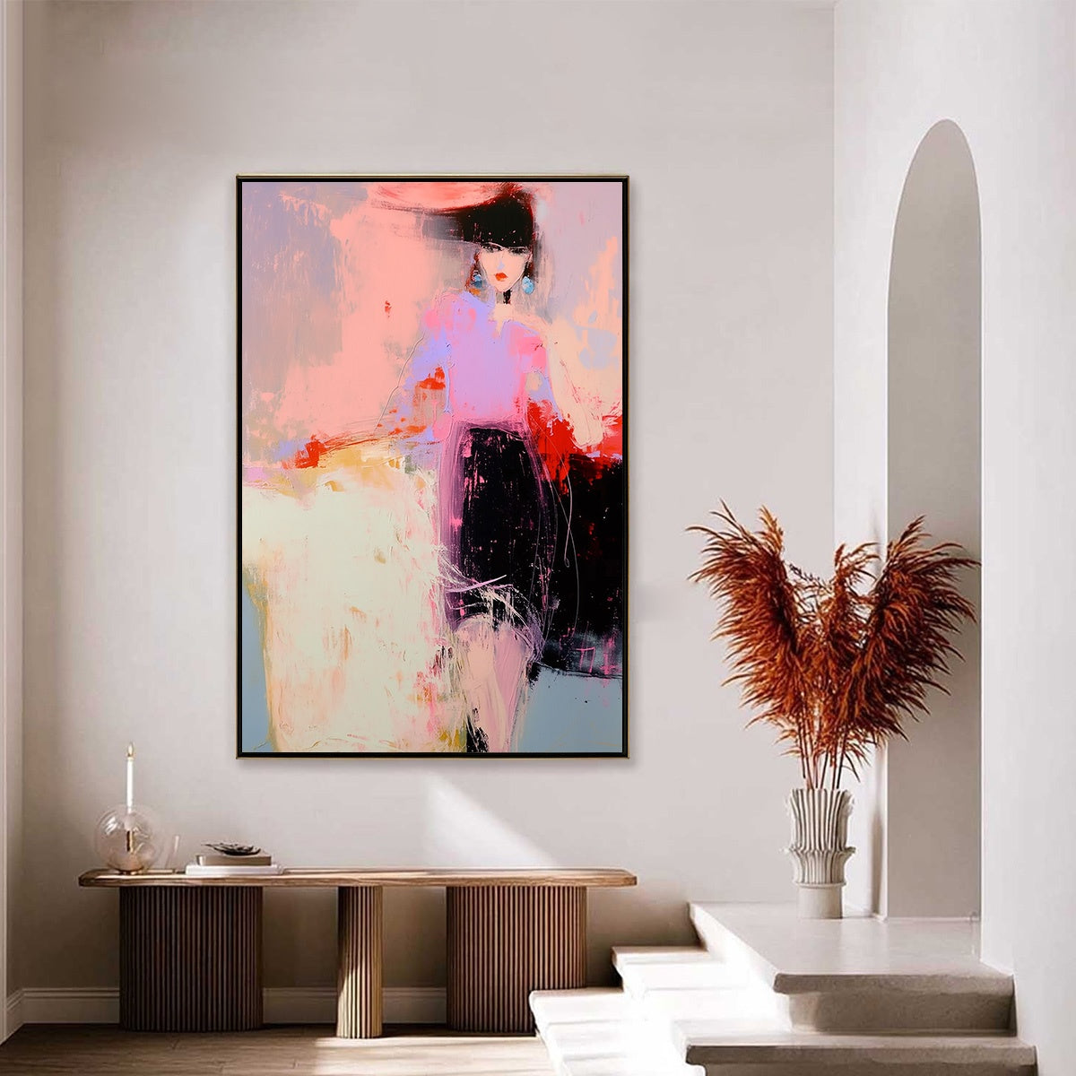 URBAN ENIGMA: Modern Abstract Figurative Portrait Painting - Image 4