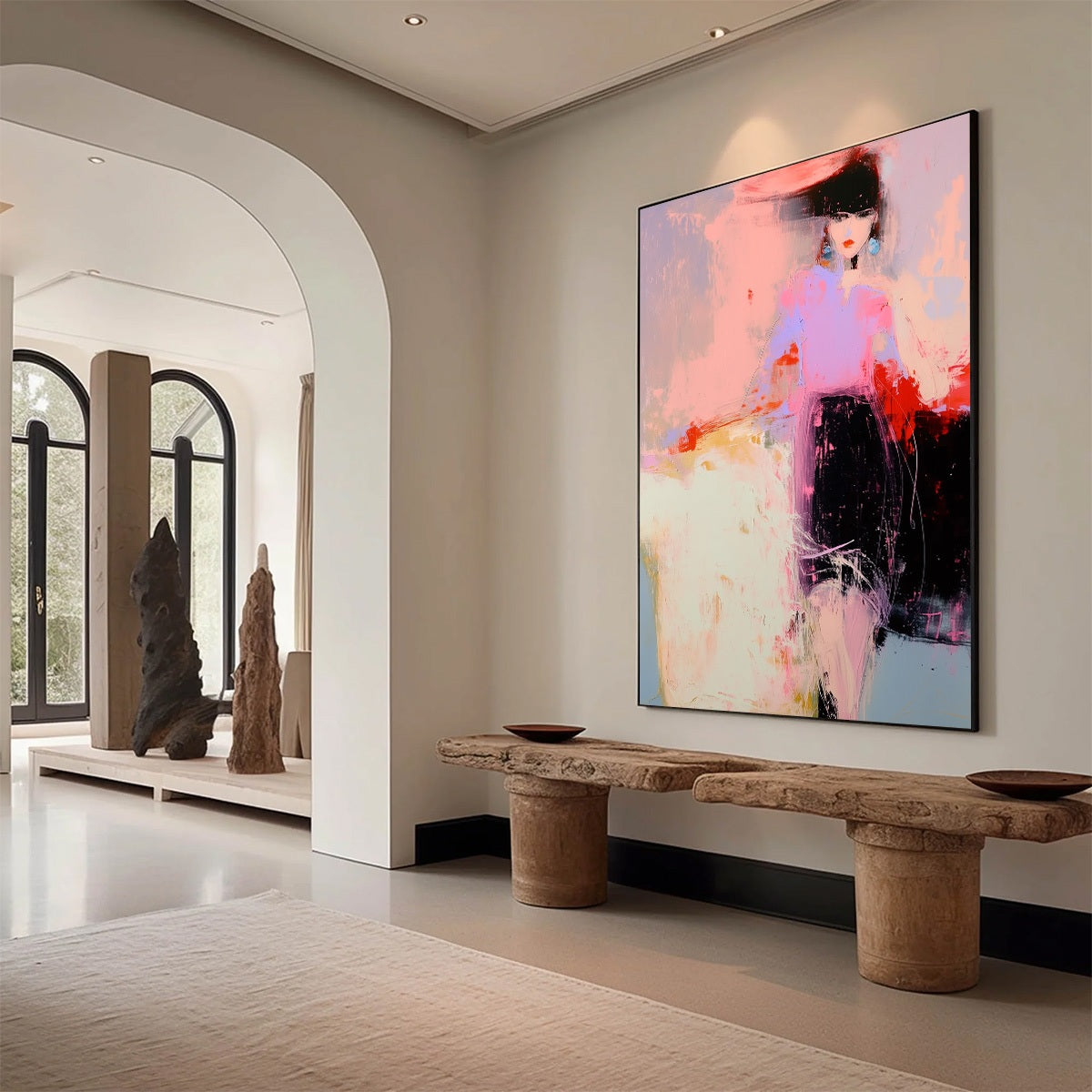 URBAN ENIGMA: Modern Abstract Figurative Portrait Painting - Image 7