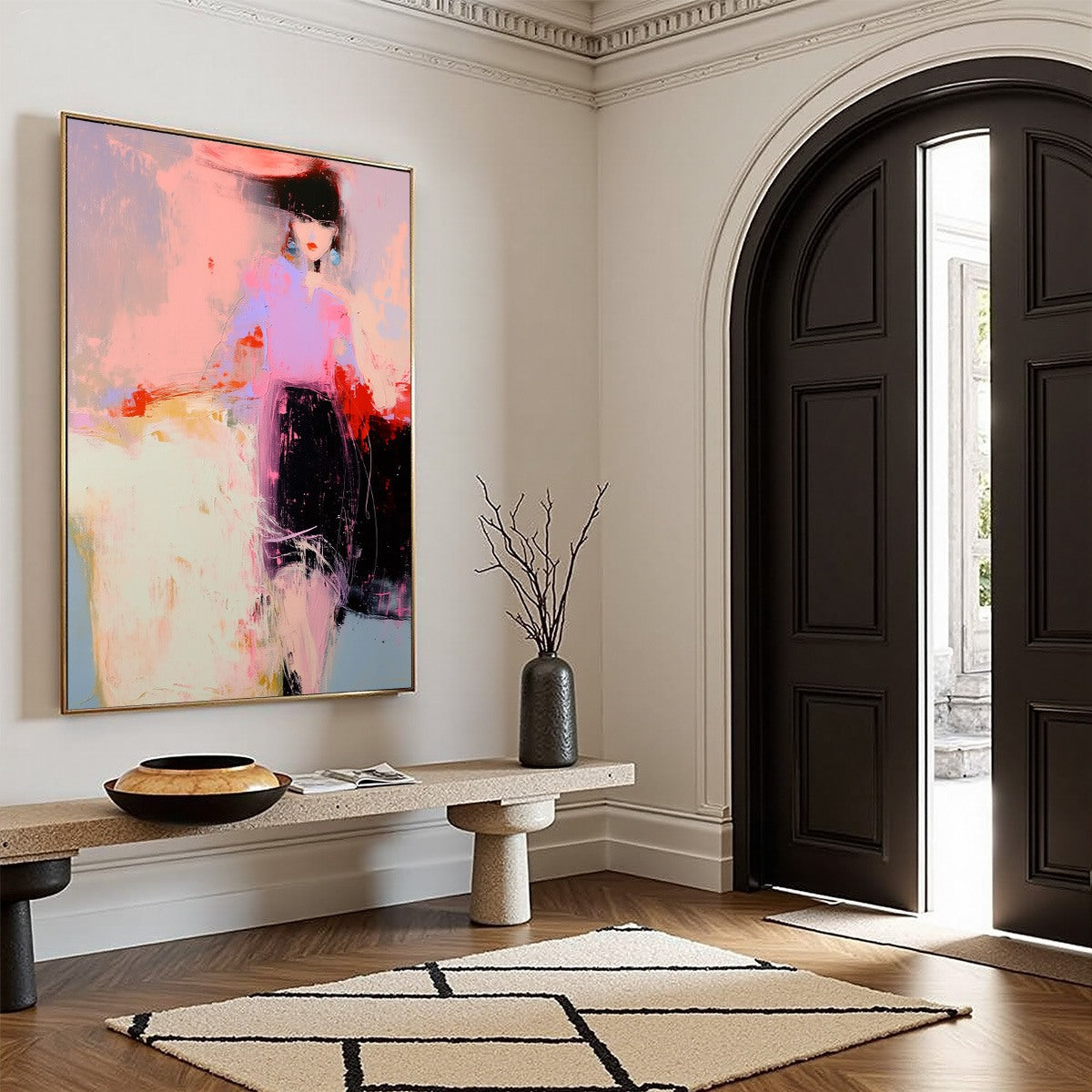 URBAN ENIGMA: Modern Abstract Figurative Portrait Painting - Image 8