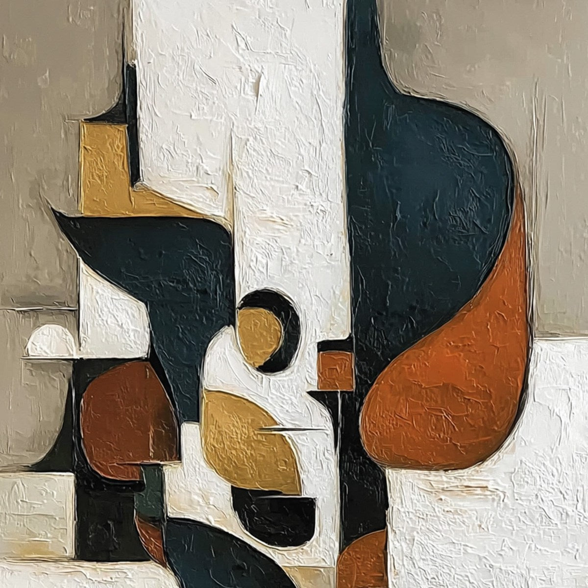 URBAN FRAGMENTS: Textured Vertical Abstract Painting for Modern Decor - Image 3