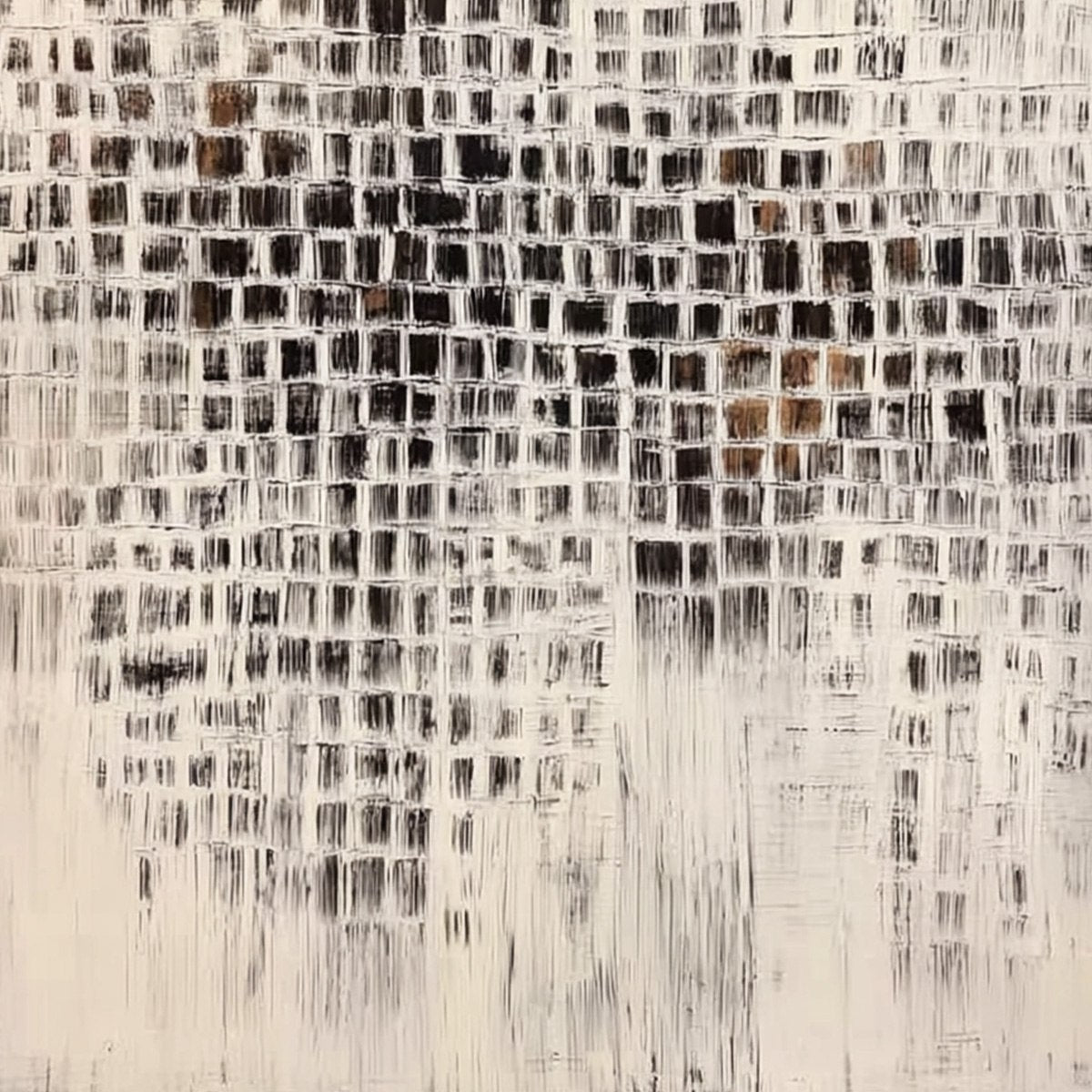 URBAN GRID: Textured Minimalist Abstract Painting for Modern Decor - Image 5