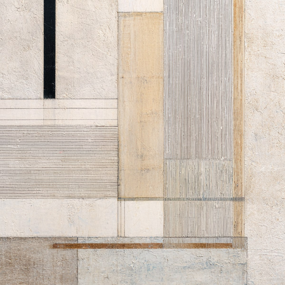 URBAN GRID: Textured Minimalist Architectural Abstract Painting - Image 3