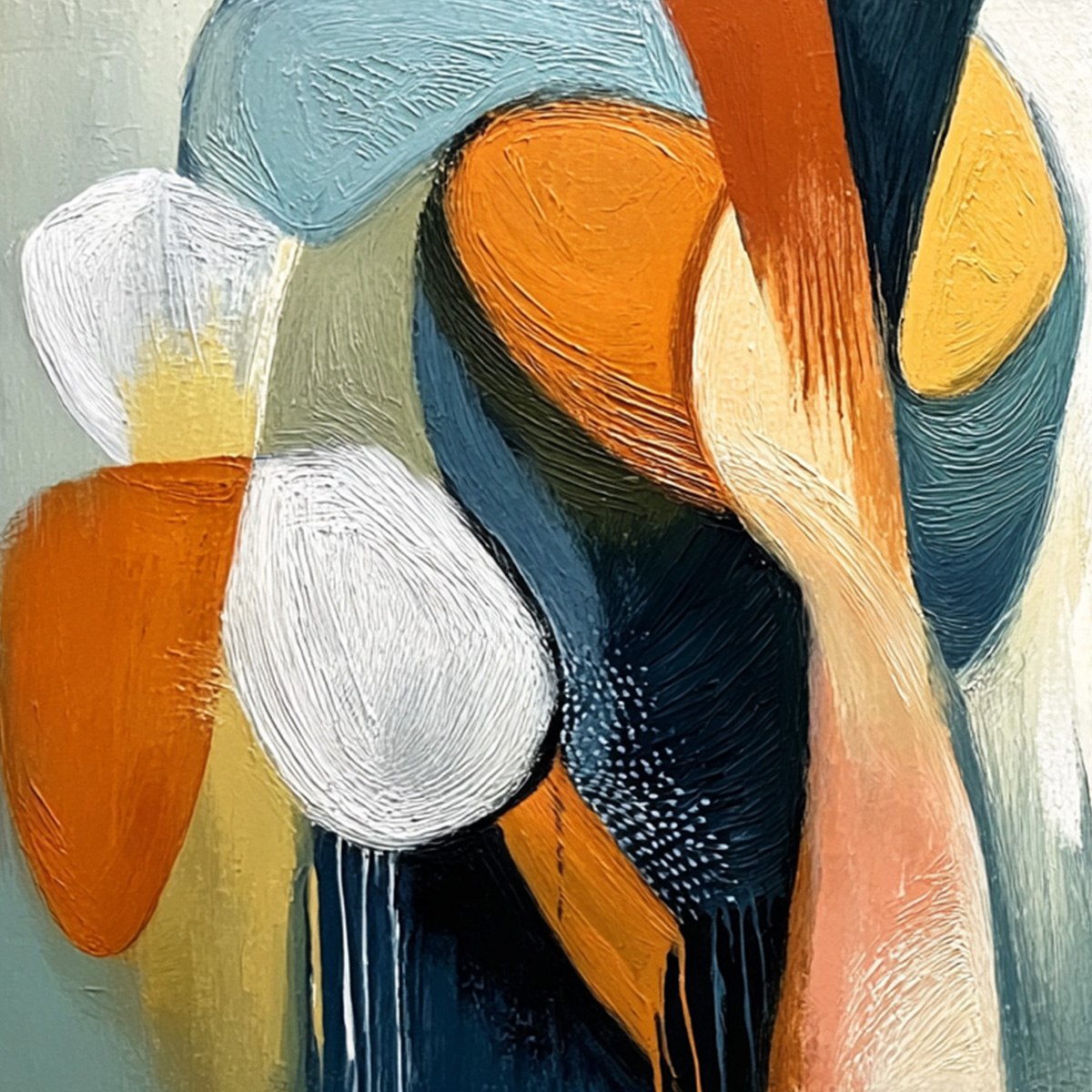 URBAN JUBILEE: Large Colorful Abstract Textured Oil Painting for Modern Decor - Image 3