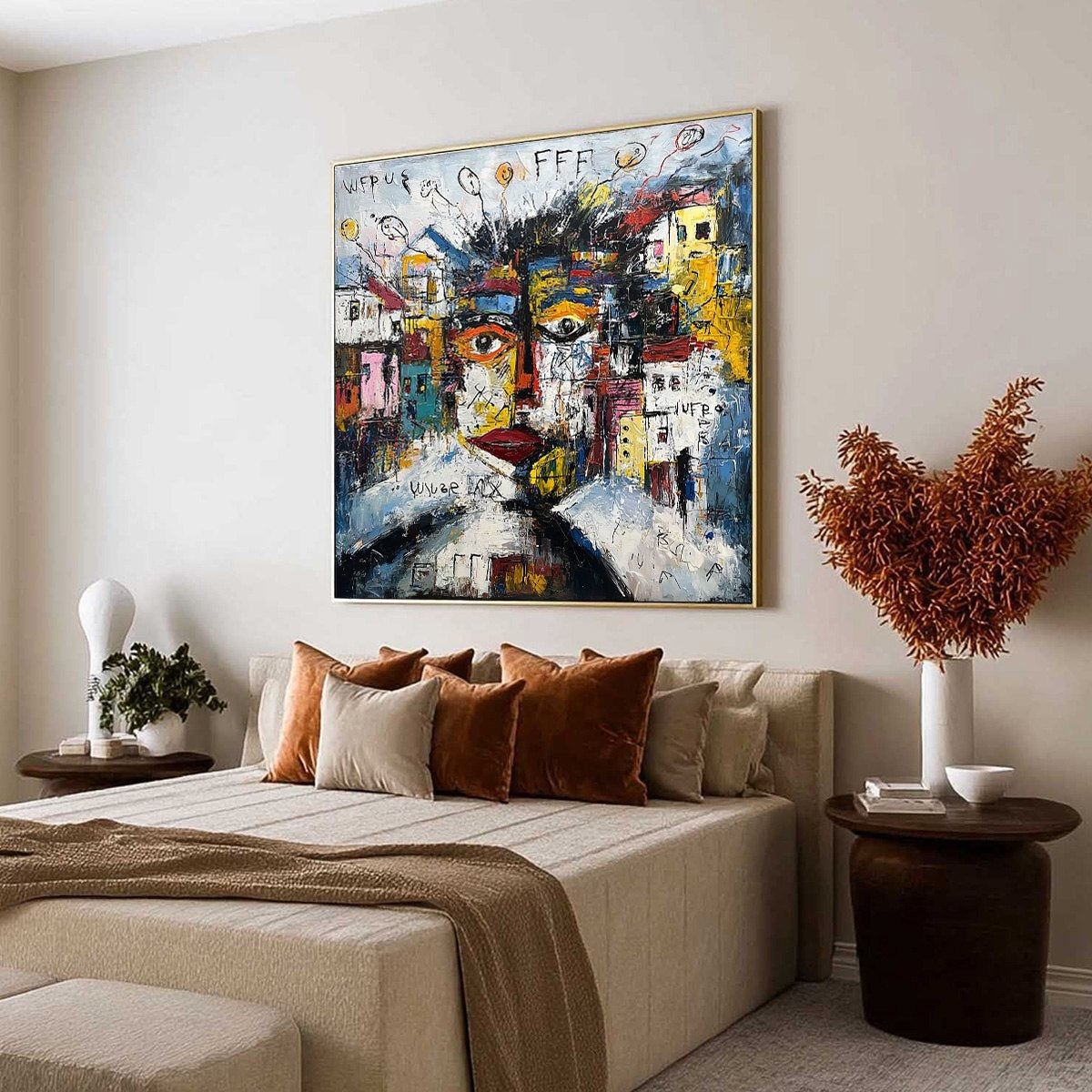 URBAN MINDSCAPE: Expressive Abstract Portrait Painting with Heavy Texture - Image 7