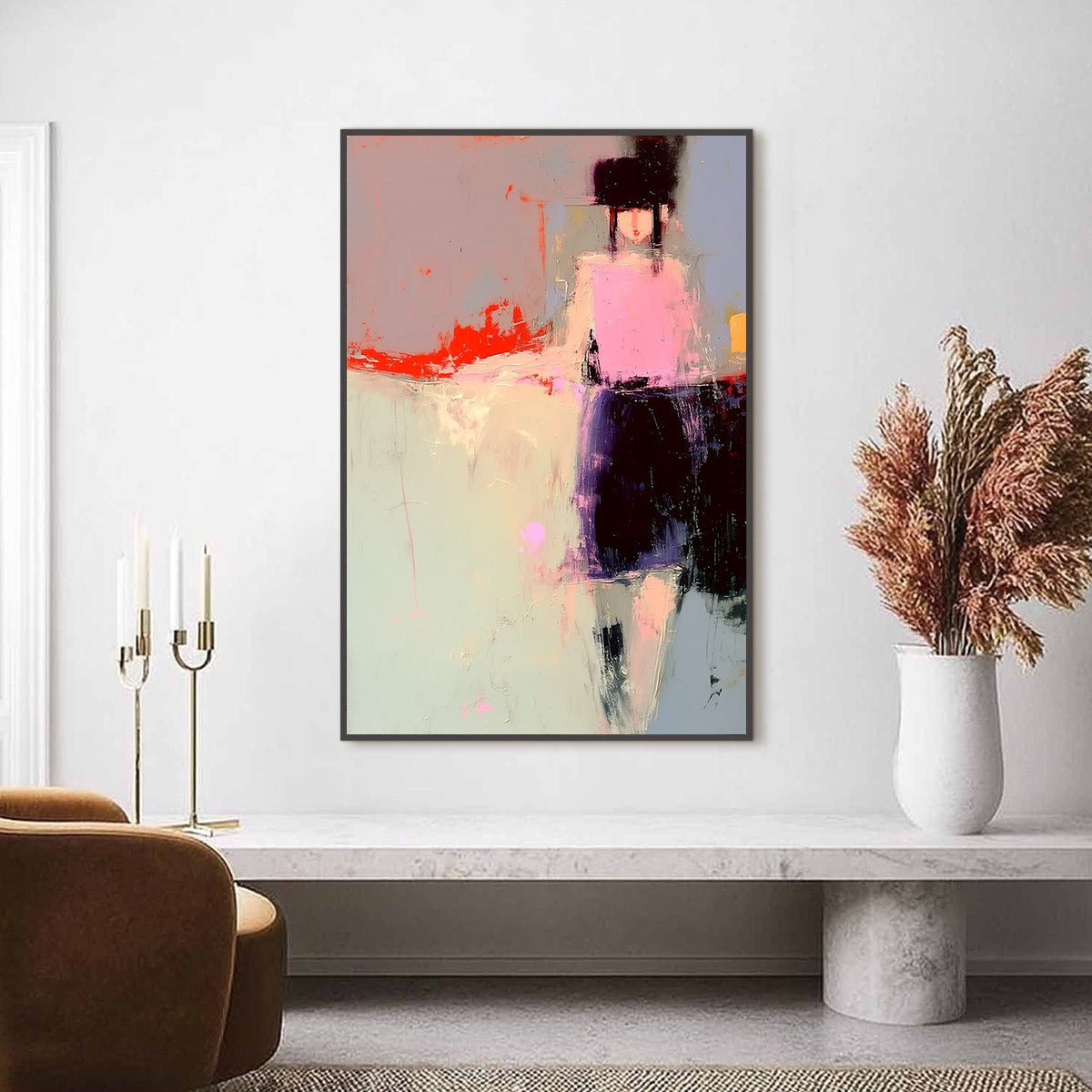 URBAN MUSE: Abstract Figurative Portrait Oil Painting - Image 2