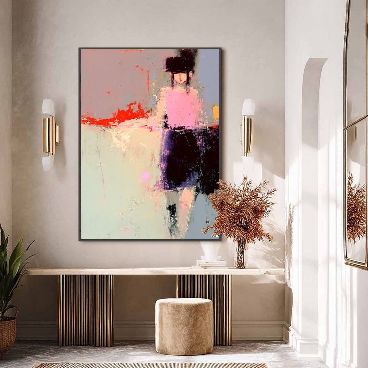 URBAN MUSE: Abstract Figurative Portrait Oil Painting - Image 6