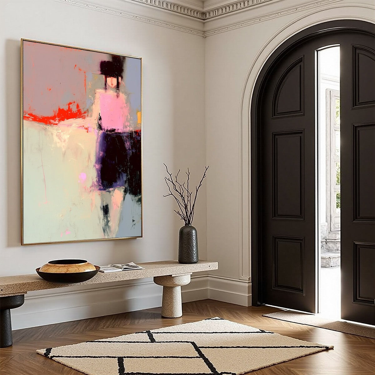 URBAN MUSE: Abstract Figurative Portrait Oil Painting - Image 8