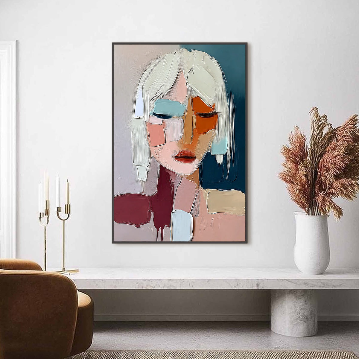 URBAN MUSE: Modern Abstract Figurative Portrait Painting - Image 4