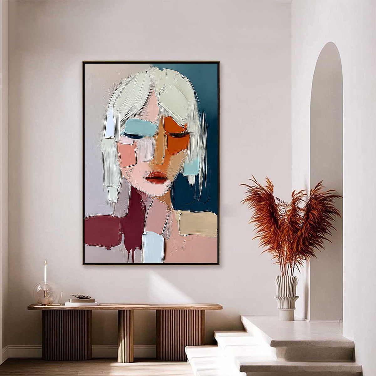 URBAN MUSE: Modern Abstract Figurative Portrait Painting - Image 6