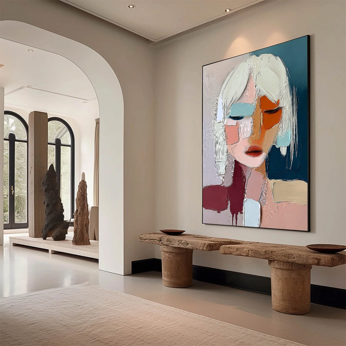 URBAN MUSE: Modern Abstract Figurative Portrait Painting - Image 7