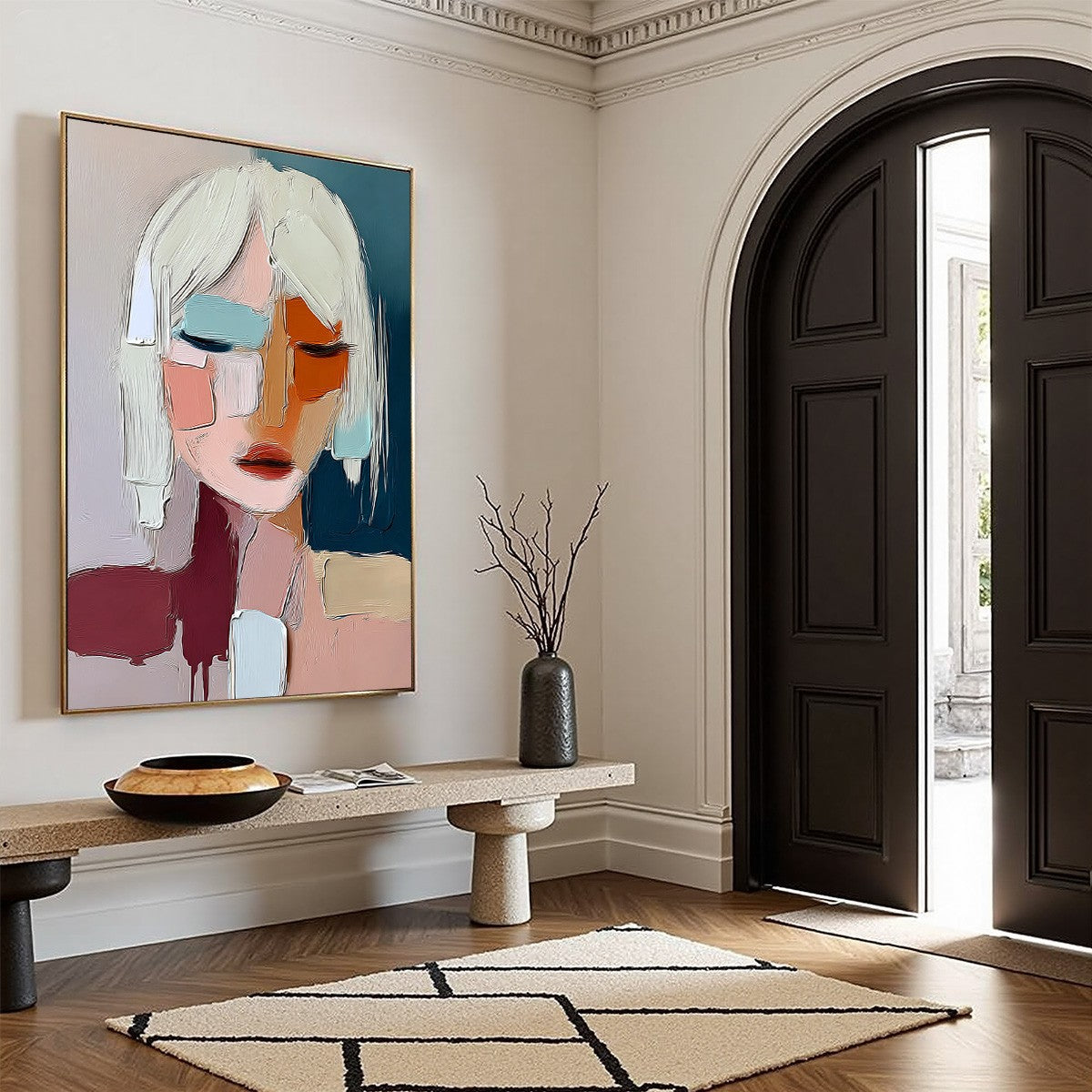 URBAN MUSE: Modern Abstract Figurative Portrait Painting - Image 8