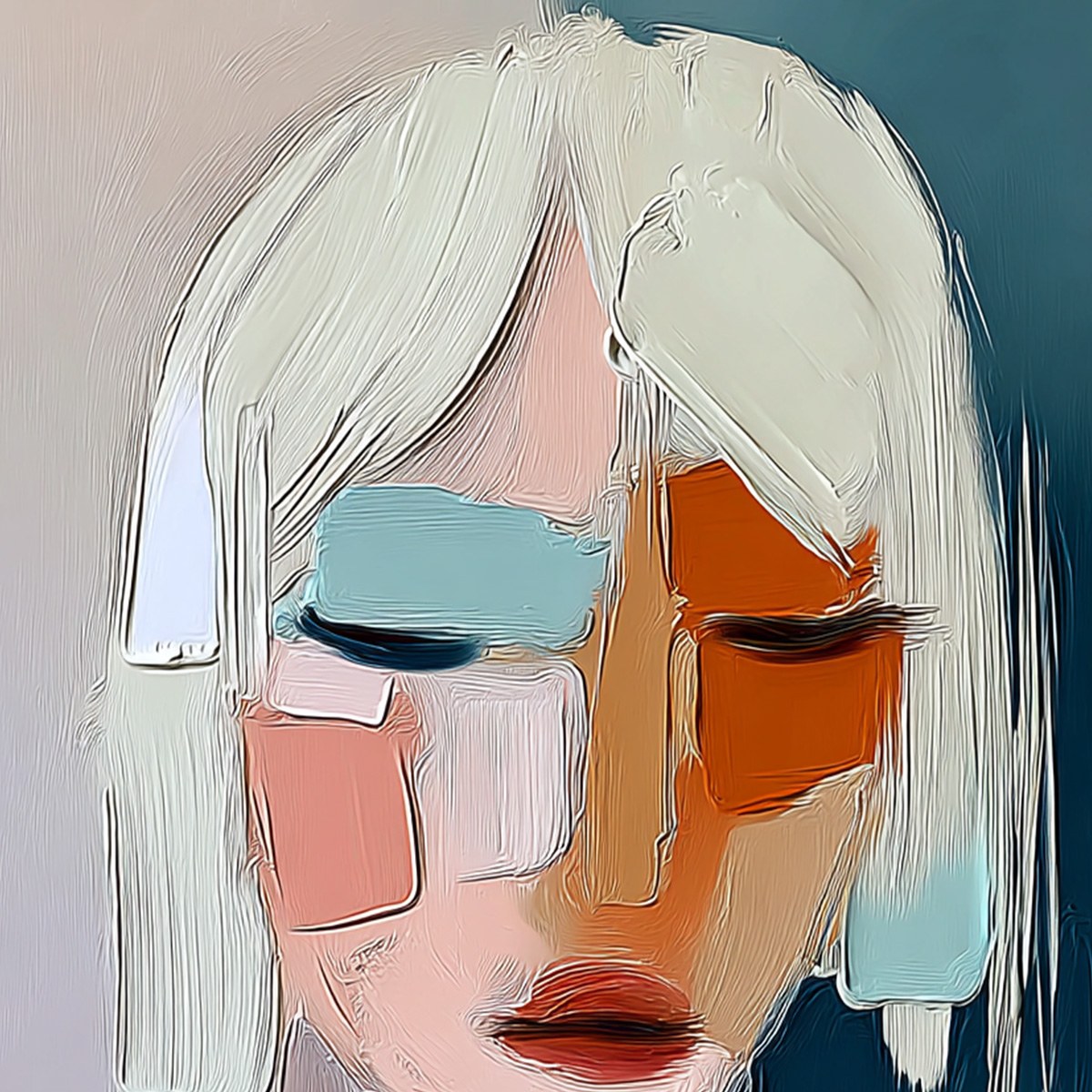 URBAN MUSE: Modern Abstract Figurative Portrait Painting - Image 5