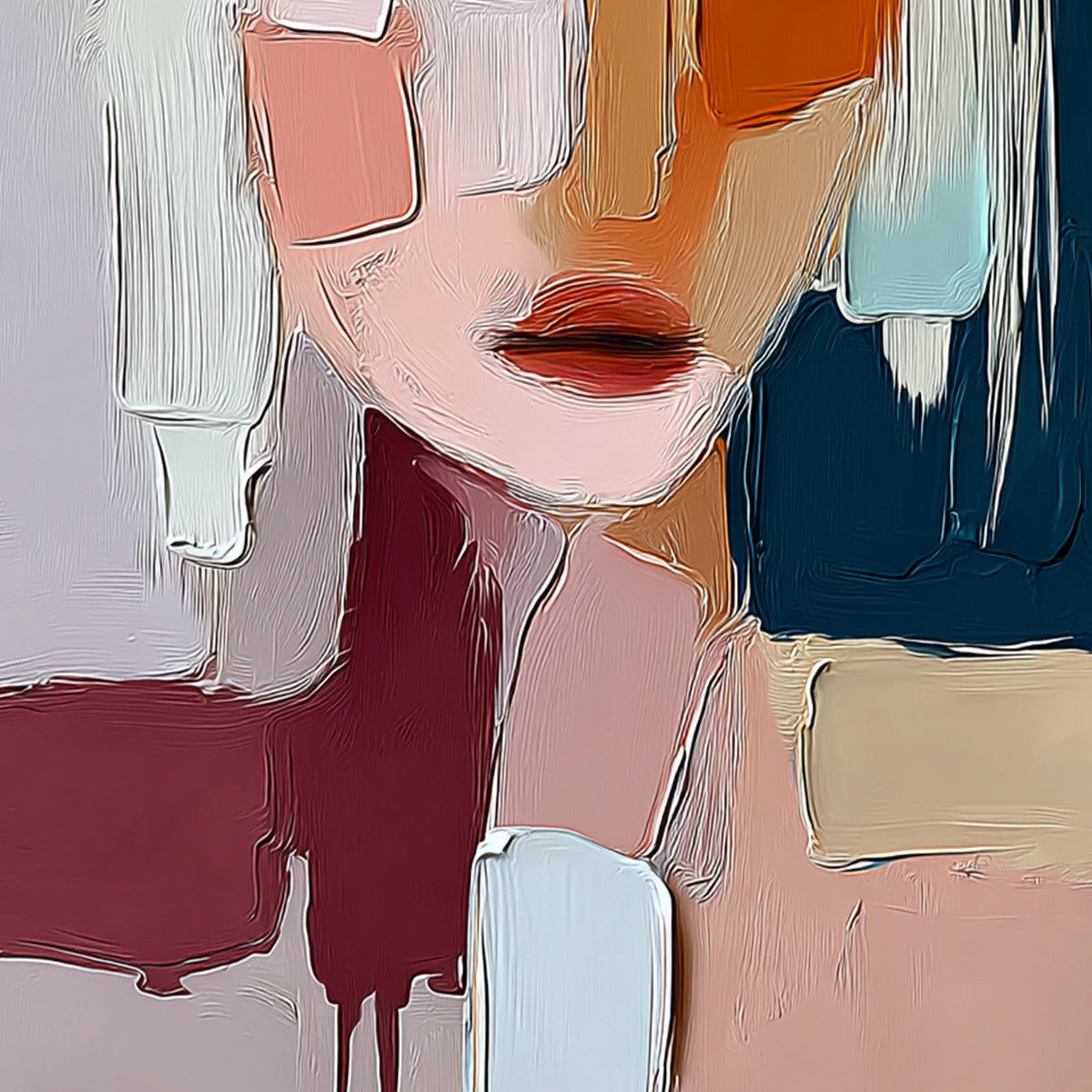 URBAN MUSE: Modern Abstract Figurative Portrait Painting - Image 3