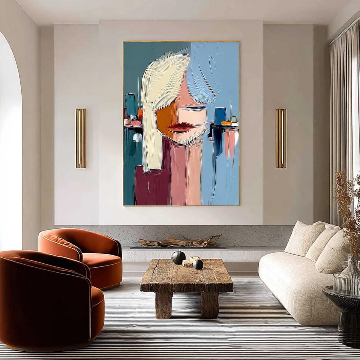 URBAN MUSE: Modern Abstract Portrait Wall Art - Image 4