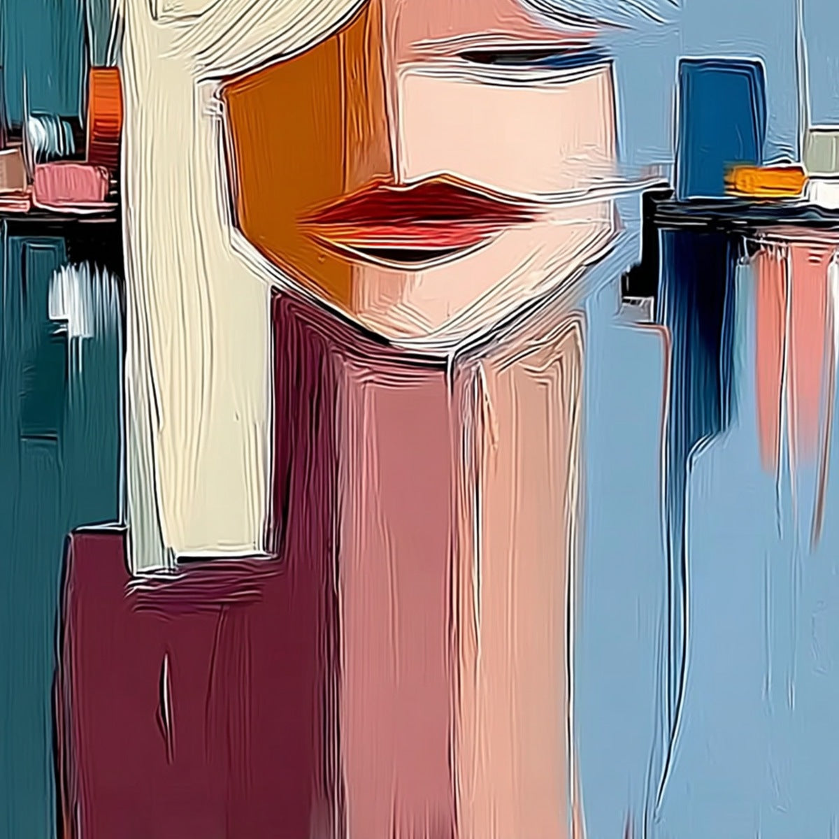 URBAN MUSE: Modern Abstract Portrait Wall Art - Image 5