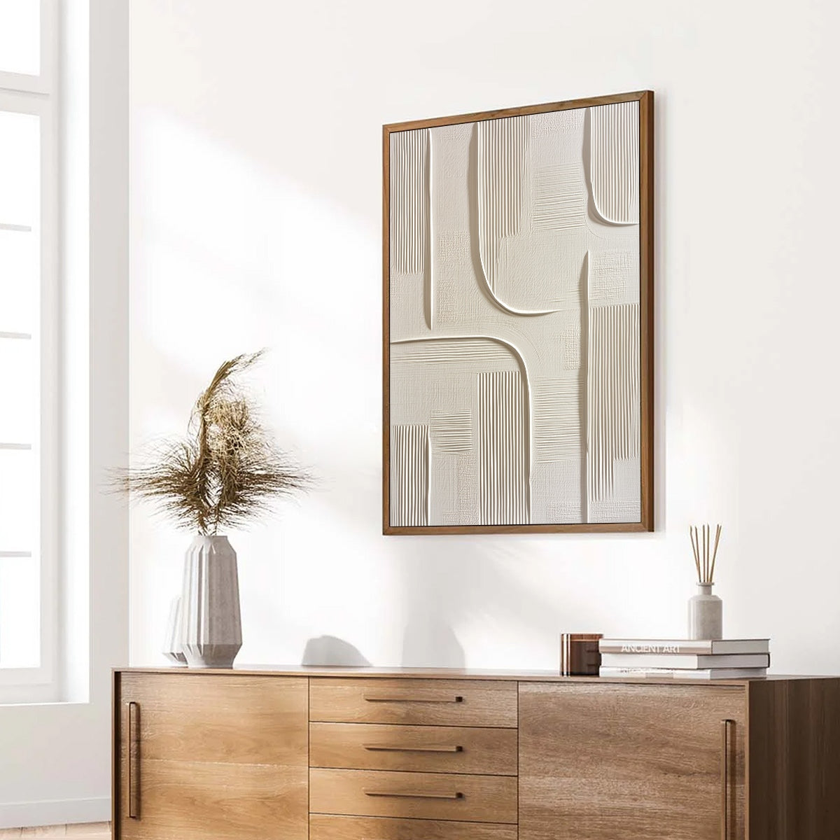 URBAN PATHWAYS: Textured Minimalist Wabi Sabi Abstract Wall Art - Image 8