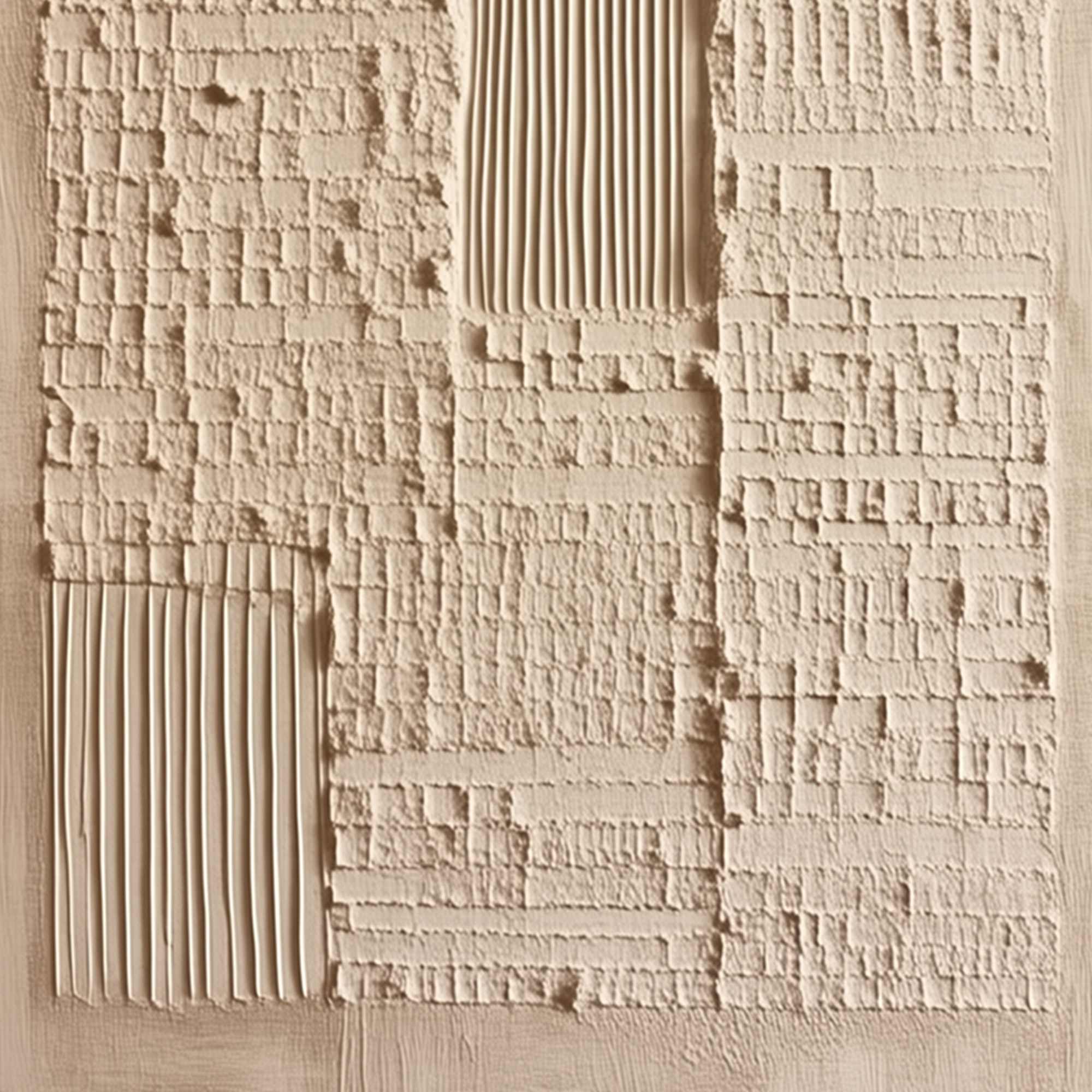 URBAN RELIC: Textured Minimalist Abstract Painting in Neutral Beige Tones - Image 5
