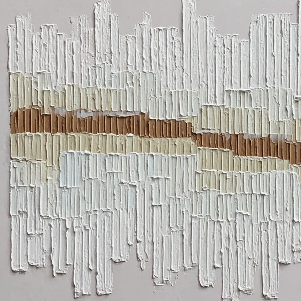 URBAN RHYTHM: Large Horizontal Textured Minimalist Abstract Painting - Image 3