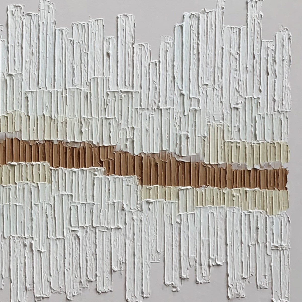 URBAN RHYTHM: Large Horizontal Textured Minimalist Abstract Painting - Image 5