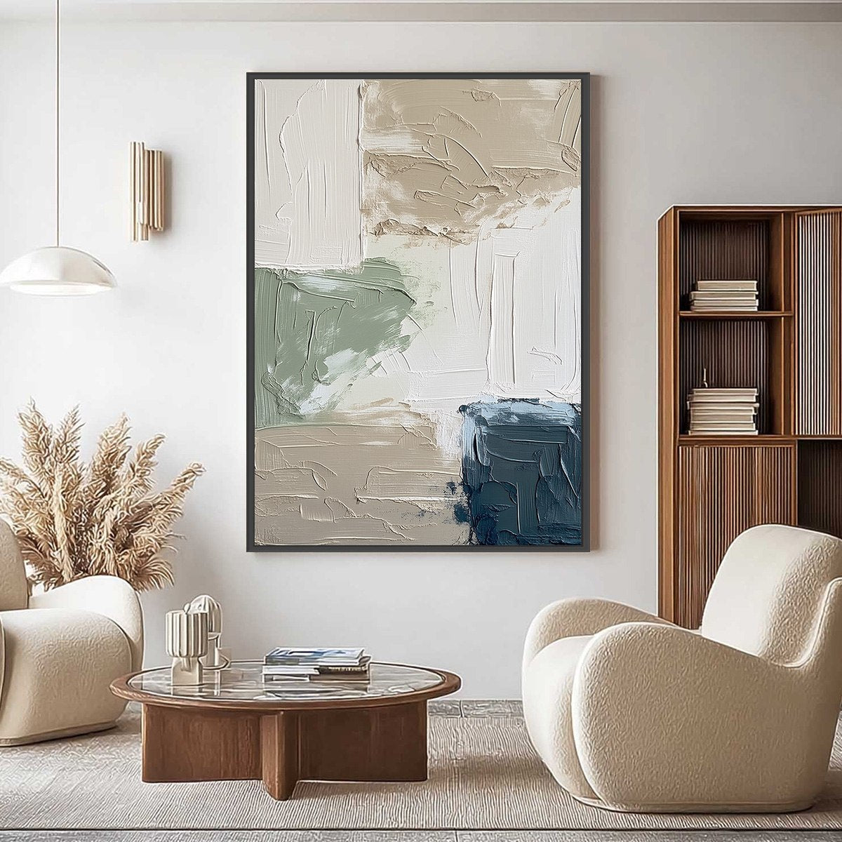 URBAN SANCTUARY: Textured Minimalist Abstract Painting - Image 2
