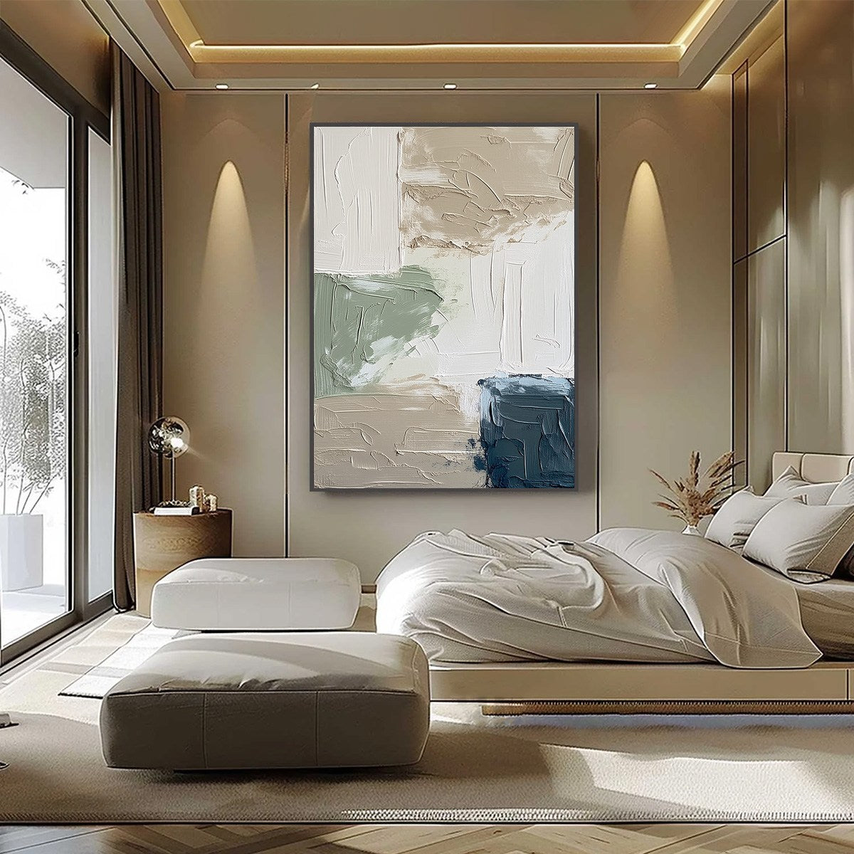 URBAN SANCTUARY: Textured Minimalist Abstract Painting - Image 6
