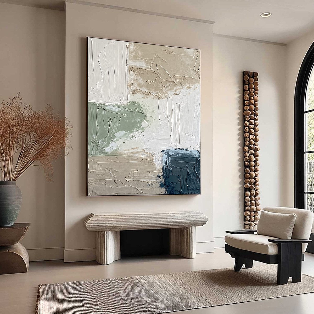URBAN SANCTUARY: Textured Minimalist Abstract Painting - Image 8