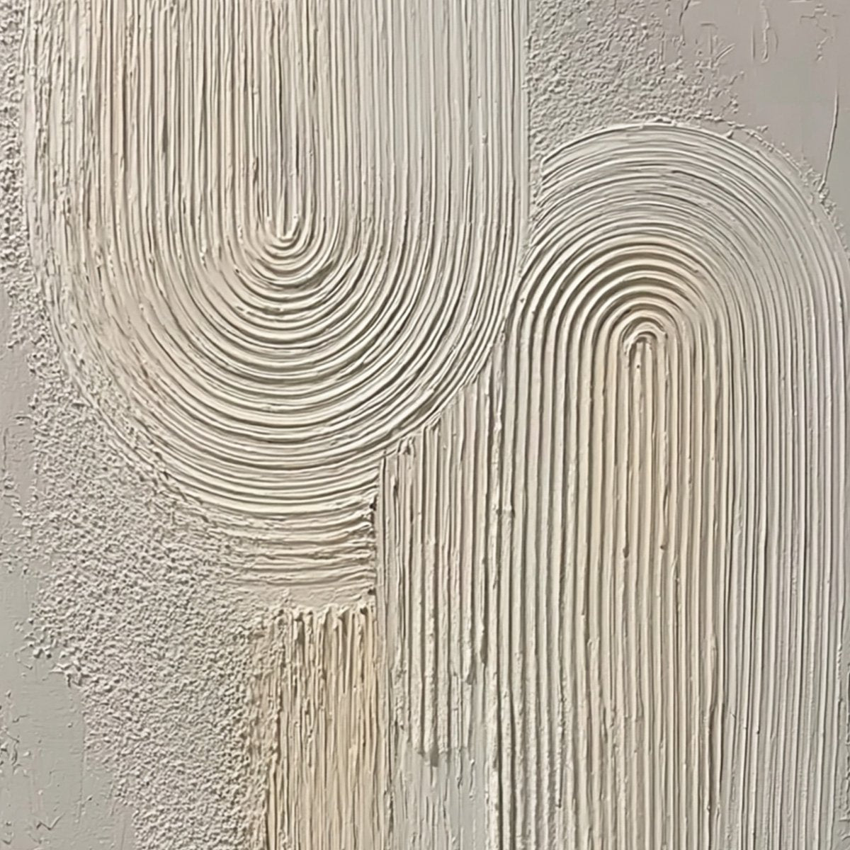 URBAN SANCTUARY: Textured Minimalist Arch Abstract Painting - Image 3