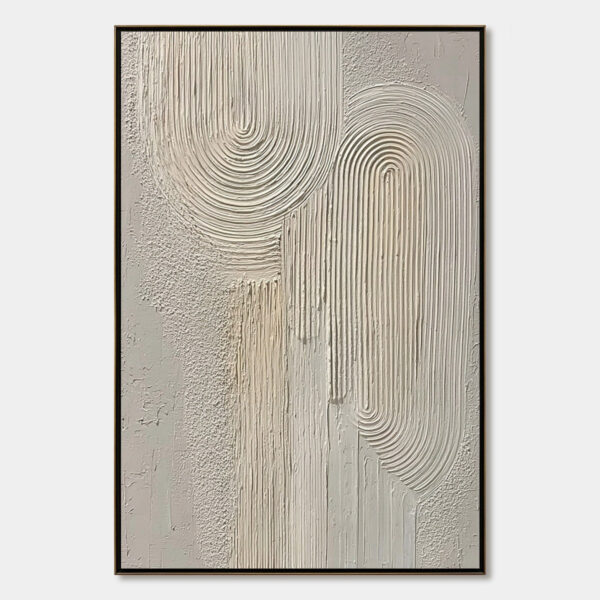 URBAN SANCTUARY: Textured Minimalist Arch Abstract Painting