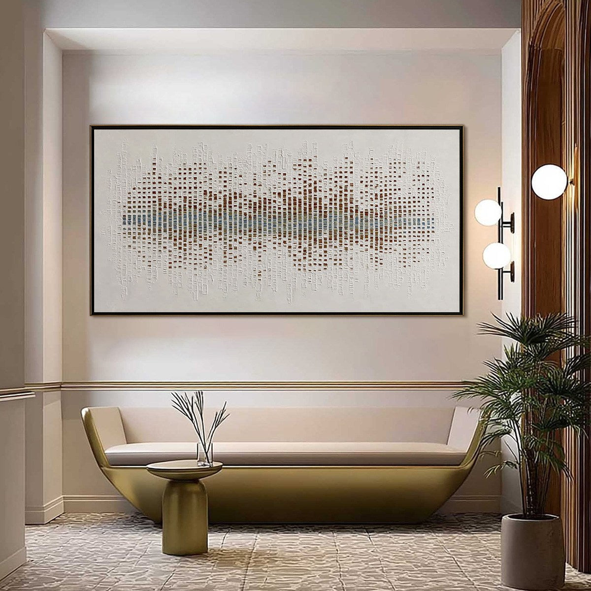 URBAN SONATA: Large Textured Minimalist Abstract Painting - Image 4