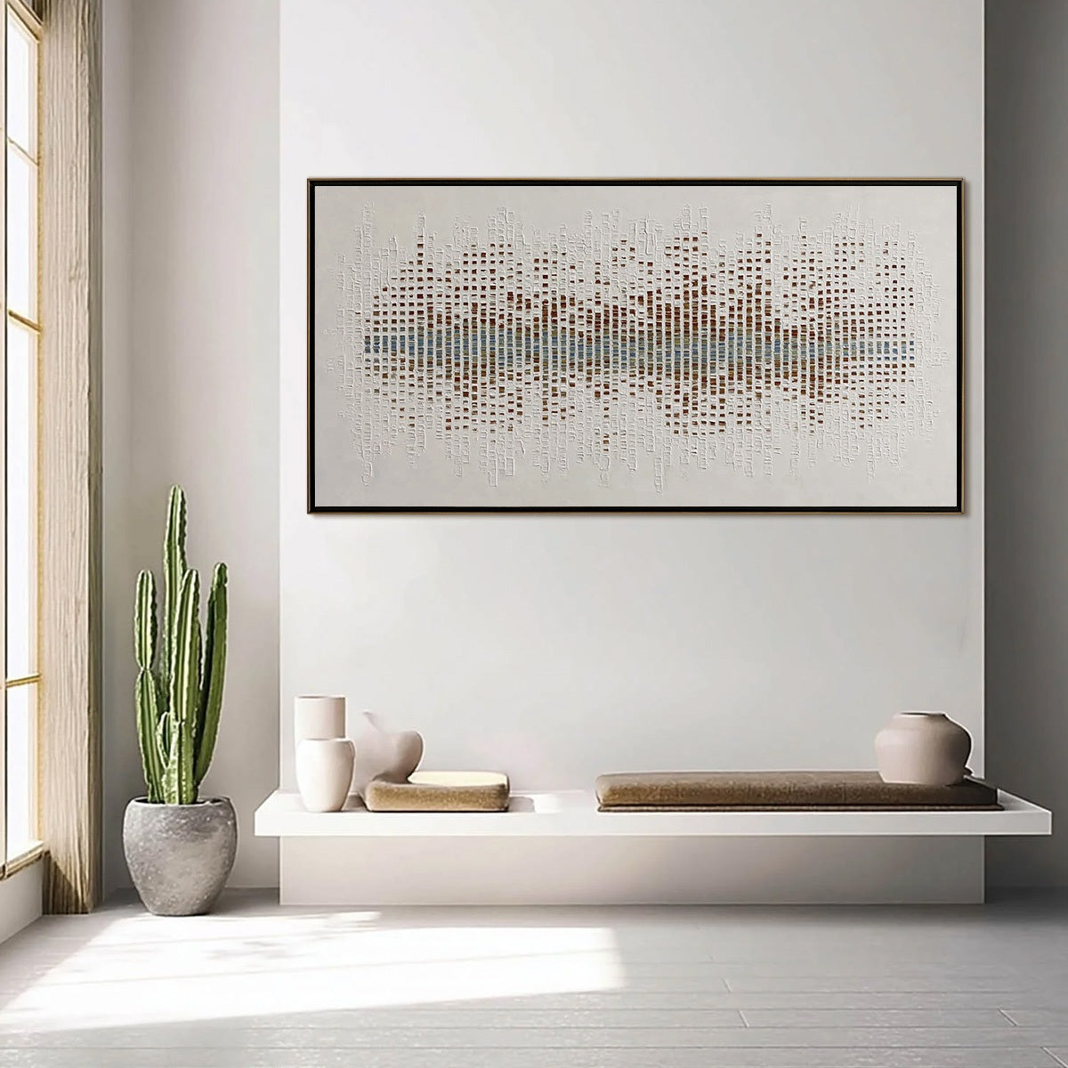 URBAN SONATA: Large Textured Minimalist Abstract Painting - Image 6