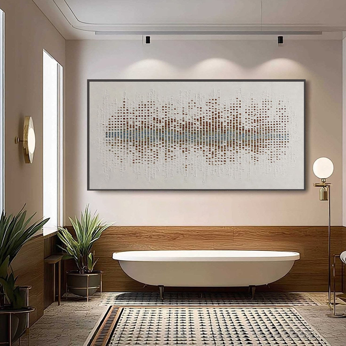URBAN SONATA: Large Textured Minimalist Abstract Painting - Image 2