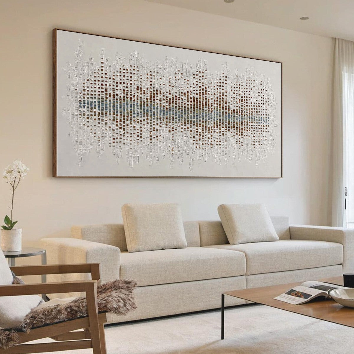 URBAN SONATA: Large Textured Minimalist Abstract Painting - Image 7